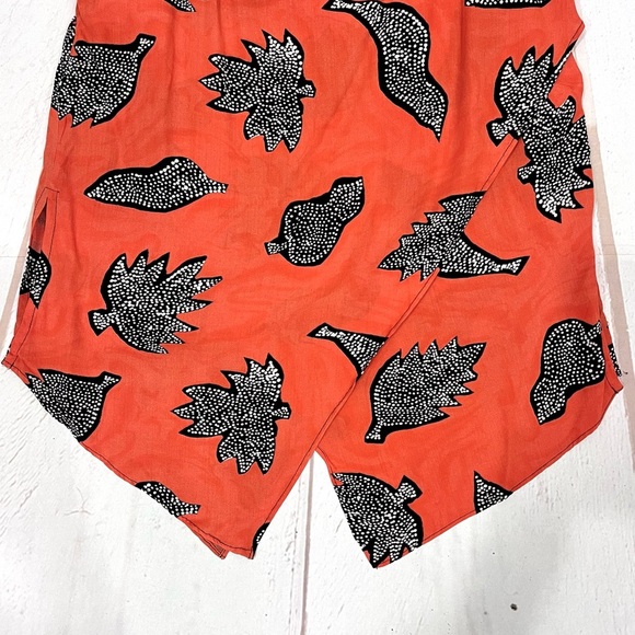 Vintage 90’s Cache Handkerchief Split Hem Flowy Boho Tribal Print Tank Top - Picture 7 of 8